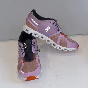 On Running Cloud 5 Push in Fiji Rose, Lavender & Pale Orange Athletic Shoes W 8